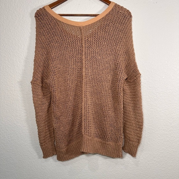 Free People Open Tan Knit Sweater Women's XS - Picture 5 of 7